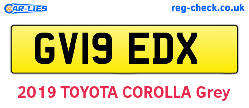 GV19EDX are the vehicle registration plates.
