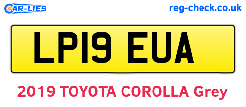 LP19EUA are the vehicle registration plates.