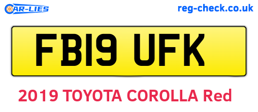 FB19UFK are the vehicle registration plates.