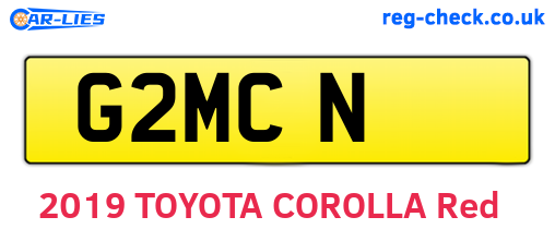 G2MCN are the vehicle registration plates.