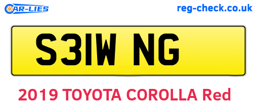 S31WNG are the vehicle registration plates.