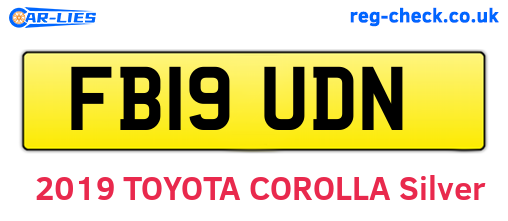 FB19UDN are the vehicle registration plates.