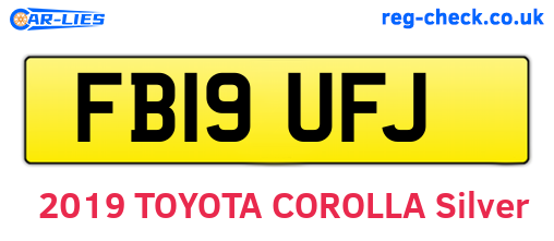 FB19UFJ are the vehicle registration plates.
