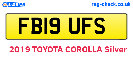FB19UFS are the vehicle registration plates.
