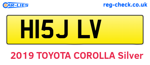 H15JLV are the vehicle registration plates.