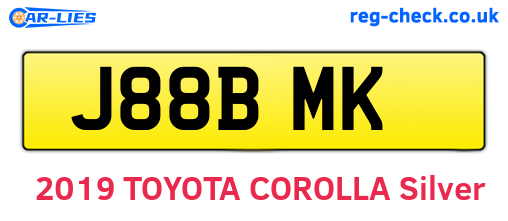 J88BMK are the vehicle registration plates.