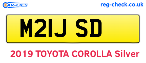 M21JSD are the vehicle registration plates.