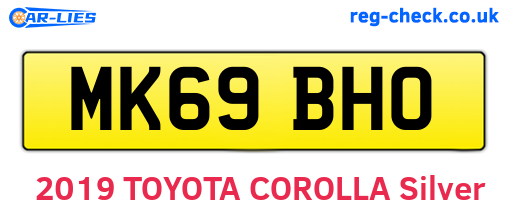 MK69BHO are the vehicle registration plates.