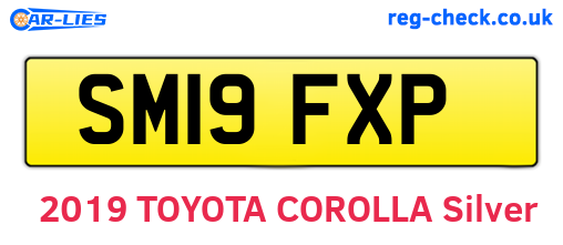 SM19FXP are the vehicle registration plates.