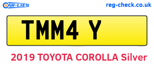 TMM4Y are the vehicle registration plates.