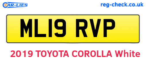 ML19RVP are the vehicle registration plates.