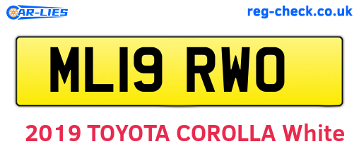 ML19RWO are the vehicle registration plates.