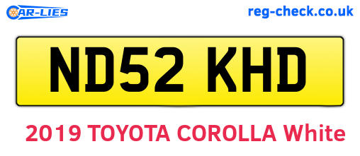 ND52KHD are the vehicle registration plates.