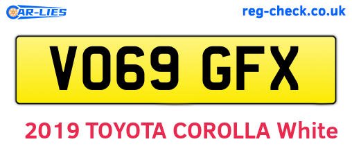 VO69GFX are the vehicle registration plates.