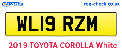 WL19RZM are the vehicle registration plates.