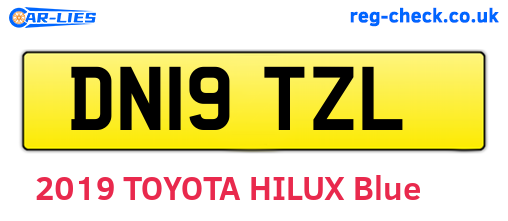 DN19TZL are the vehicle registration plates.