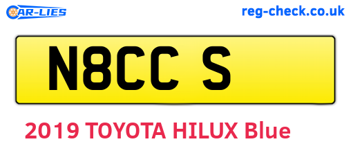 N8CCS are the vehicle registration plates.