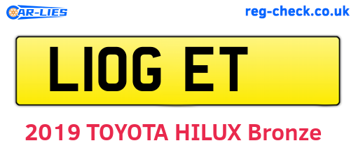 L10GET are the vehicle registration plates.