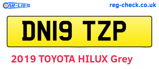 DN19TZP are the vehicle registration plates.
