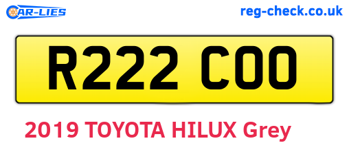 R222COO are the vehicle registration plates.