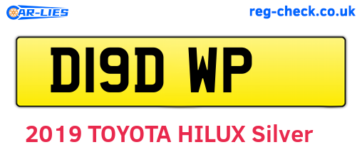 D19DWP are the vehicle registration plates.