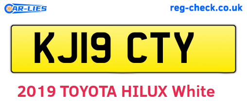 KJ19CTY are the vehicle registration plates.
