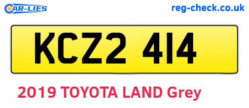 KCZ2414 are the vehicle registration plates.