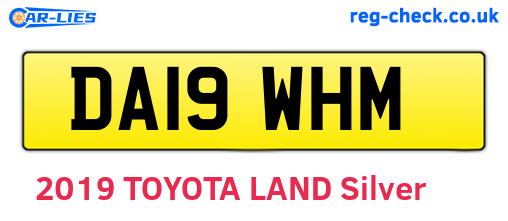 DA19WHM are the vehicle registration plates.