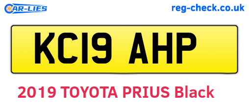 KC19AHP are the vehicle registration plates.