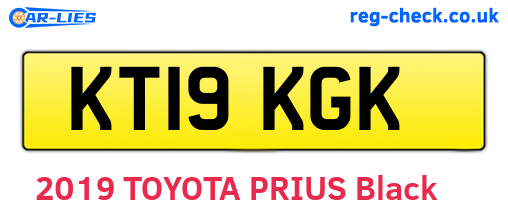 KT19KGK are the vehicle registration plates.