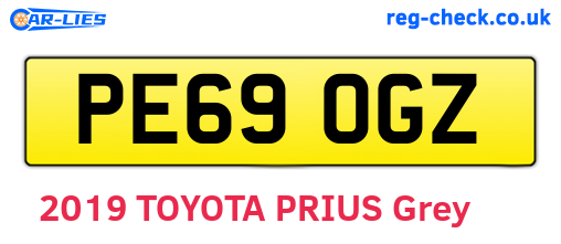 PE69OGZ are the vehicle registration plates.