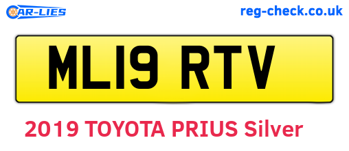 ML19RTV are the vehicle registration plates.