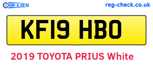 KF19HBO are the vehicle registration plates.