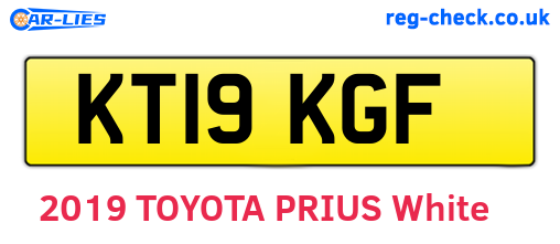 KT19KGF are the vehicle registration plates.