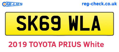 SK69WLA are the vehicle registration plates.