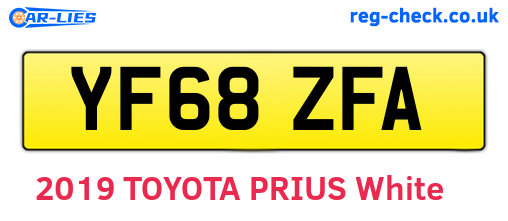YF68ZFA are the vehicle registration plates.