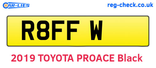 R8FFW are the vehicle registration plates.