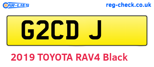 G2CDJ are the vehicle registration plates.