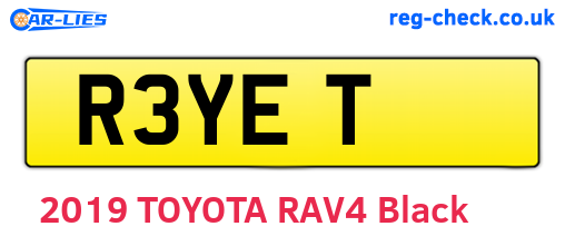 R3YET are the vehicle registration plates.