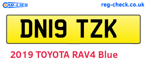DN19TZK are the vehicle registration plates.