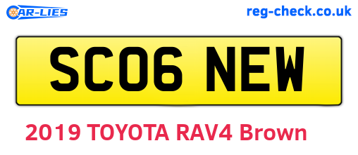 SC06NEW are the vehicle registration plates.