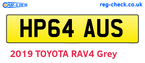HP64AUS are the vehicle registration plates.