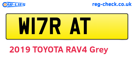 W17RAT are the vehicle registration plates.