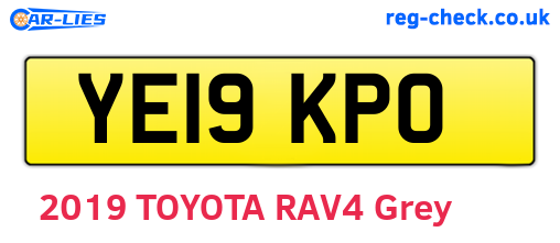 YE19KPO are the vehicle registration plates.