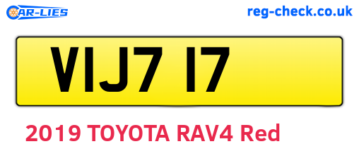 VIJ717 are the vehicle registration plates.