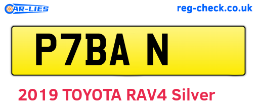 P7BAN are the vehicle registration plates.