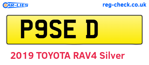 P9SED are the vehicle registration plates.