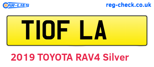 T10FLA are the vehicle registration plates.
