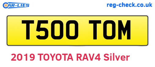T500TOM are the vehicle registration plates.