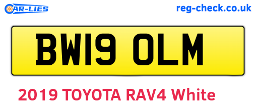 BW19OLM are the vehicle registration plates.